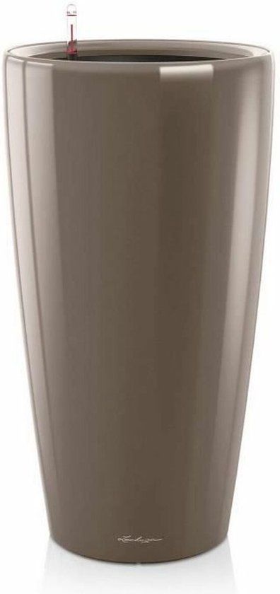 LECHUZA Rondo 40 Plantenbak - ALL-IN-ONE set - taupe hoogglans