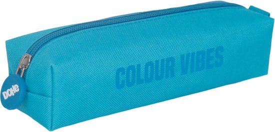 Merkloos Dohe - Eenvoudige multifunctionele schooletui - 1 compartiment, 21x6x6 cm, Cyaan