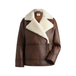 LLOYD Veste en cuir doublée marron