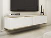 ORIKA Meuble tv-hifi 2 portes battantes blanc