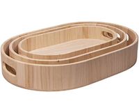 Set Balsa Set van 3 ovale houten tabletten