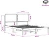 vidaXL Bedframe met gestoffeerd hoofdbord Whitewash en taupe