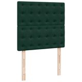 vidaXL Boxspringbed met matras, donkergroen, 80x200 cm, fluweel