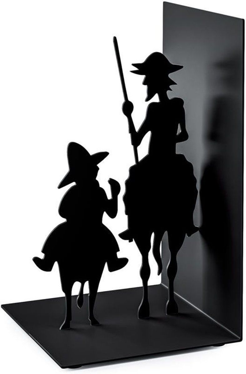 Balvi Boekensteun Don Quijote Zwart Metaal
