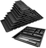 ORGA-BOX 3 Besteklade zilvergrijs met canvas structuur 491 x 473 mm