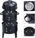 Syfax Houtskoolroker barbecue-grill 3-in-1 40x80 cm