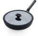 BK Enjoy Hapjespan 28cm met deksel – 3.4L – PFAS-vrije antikleeflaag – Hapjespan inductie – Keramische pan - Ovenbestendig tot 160°C - Koudgrepen - Met glazen deksel - Zwart