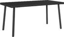 Syfax Tuin salontafel rechthoekig 80x40x37 cm poly rattan zwart