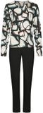 Pastunette Premium - Midnight Haze - Pyjama - EcoVero Viscose - Wit/Zwart - Maat 48