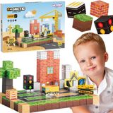 Woopie blocs de construction magnétiques chantier 115 pcs