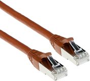 ACT Bruine 0,50 meter SFTP CAT6A patchkabel snagless met RJ45 connectoren FB2200