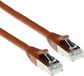 ACT Bruine 0,50 meter SFTP CAT6A patchkabel snagless met RJ45 connectoren FB2200