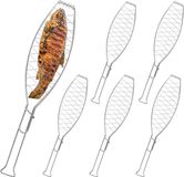 Merkloos Relaxdays Visklem BBQ - Set van 6