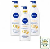 Nivea 3 x Q10 Lotion corporelle raffermissante avec pompe - Vitamine C - Hydratation 48 heures - Pour peau normale - 400 ml