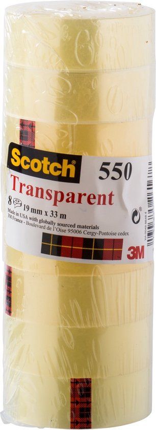 Scotch Transparent Tape - 19 mm x 33 m - 8 rollen