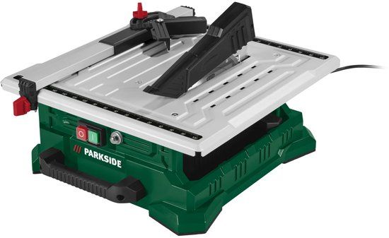 PARKSIDE® Tegelsnijder - Geschikt voor nat slijpen van tegels - Tafel: 39,5 x 38,5 cm - Ideaal voor het nauwkeurig nat snijden van verschillende harde materialen.