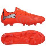 PUMA Future 9 Play FG/AG WN's voetbalschoen voor dames, gloeiend rood wit zwart zilver, 5.5 UK