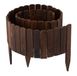 Merkloos Relaxdays Houten borderrand - 200 x 20 cm - flexibel - donkerbruin