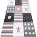 RugsX Tapis enfant Petit Teeny Cœur Étoiles Rose 120x170 cm