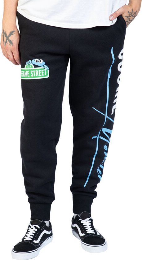 Sesame Street Cookie Monster Heren Trainingsbroek - Zwart - S