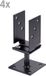 Alberts 825225 U-stoksteun - in breedte verstelbaar - type375 - zwart - kunststof gecoat | Set van 4