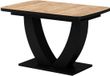 Vicco Eettafel Fenaro, Goudkleurig Eiken/Zwart, 120-160 x 80 cm Uitschuifbaar