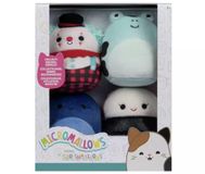 Squishmallows Micromallows Original Pluche 4-Pack - Solenn Sushi, Preeti Slug, Ukee Clown en Dear Frog