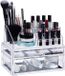 Merkloos Relaxdays Make-up Organizer met 2 Lades - Transparant Kunststof