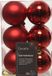 Decoris Cosy&Trendy Kerstballen - 12 stuks - 6cm - Kunststof - Rood