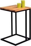 M2 Kollektion Bijzettafel Nick, frame metaal zwart mat, dekplaat wildeiken massief geolied, 22 mm