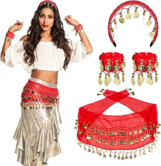 Boland Gypsy Set Dames Rood/goud