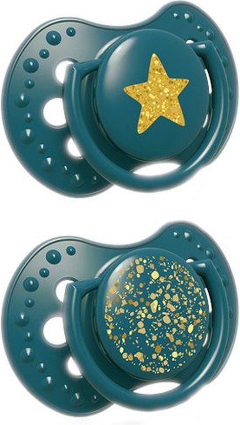 Lovi Stardust fopspenen 2 st. set - groen - 3-6 maanden