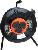 QwattPRO BlackMaster Kabelhaspel - 25m - 3 stopcontacten - Met overspanningsbeveiliging