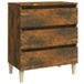 vidaXL Dressoir, 60x35x69 cm, bewerkt hout, gerookt eikenkleurig