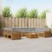 vidaXL Acacia Hout Hoek Loungeset 9-zits Naturel en Lichtgrijs