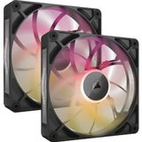 Corsair iCUE LINK RX140 MAX RGB 14 cm Zwart 2 stuk(s)