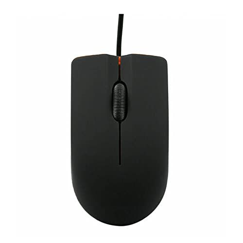 N.B. Optische Computermuis, Ergonomisch ontwerp USB Bedrade Muis met 3 Knoppen High-definition 1200 DPI, voor Laptop PC Computer Muizen (Black)