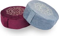 Goodivery Coussin de méditation en sarrasin avec hauteur confortable et revêtement en coton naturel - Rouge, 15 cm