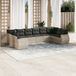 Maison Exclusive - Ensemble de jardin pour le jardin, 10 pièces, avec coussins gris clair, en polyrotin