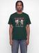 JACK & JONES Shirt 'JJMERRY SKULL XMAS' donkergroen / rood / wit
