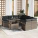 Maison Exclusive - Ensemble de jardin 9 pièces, couleur grise [Synthétique] : Polyrotin