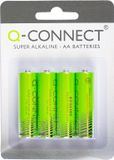 Q-CONNECT batterij | alkaline | AA | blister van 4 stuks