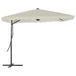 Maison Exclusive Parasol avec mât en acier, 250x250 cm, blanc sable