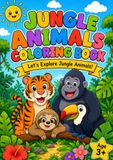 Jungle Animals Coloring Book for Kids: Let's Explore Jungle Animals!
