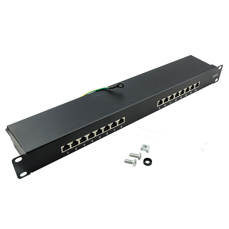 LogiLink NP0057 - Patch paneel - Zwart