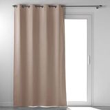 douceur d'intérieur Gordijn met ogen, 135 x 260 cm, hazelnoot, 100% ondoorzichtig/chambray uni