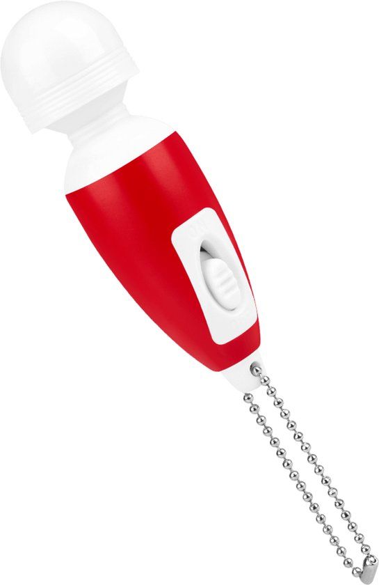 EIS Mini-massager | Kleine vibrator voor onderweg | Rood | Waterdicht IPX4 | 6,4 cm | Werkt op batterijen
