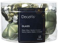 Decoris Ster glas l2b4.5h4 cm rsmrn 12st