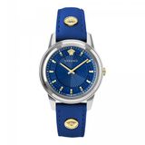 Versace VEPX00921 Dameshorloge - Roestvrij Staal - Blauw/Zilver