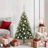 Prolenta Maison Exclusive - Kunstkerstboom met vlammende lichteffect, 150 LED's, groen, 120 cm